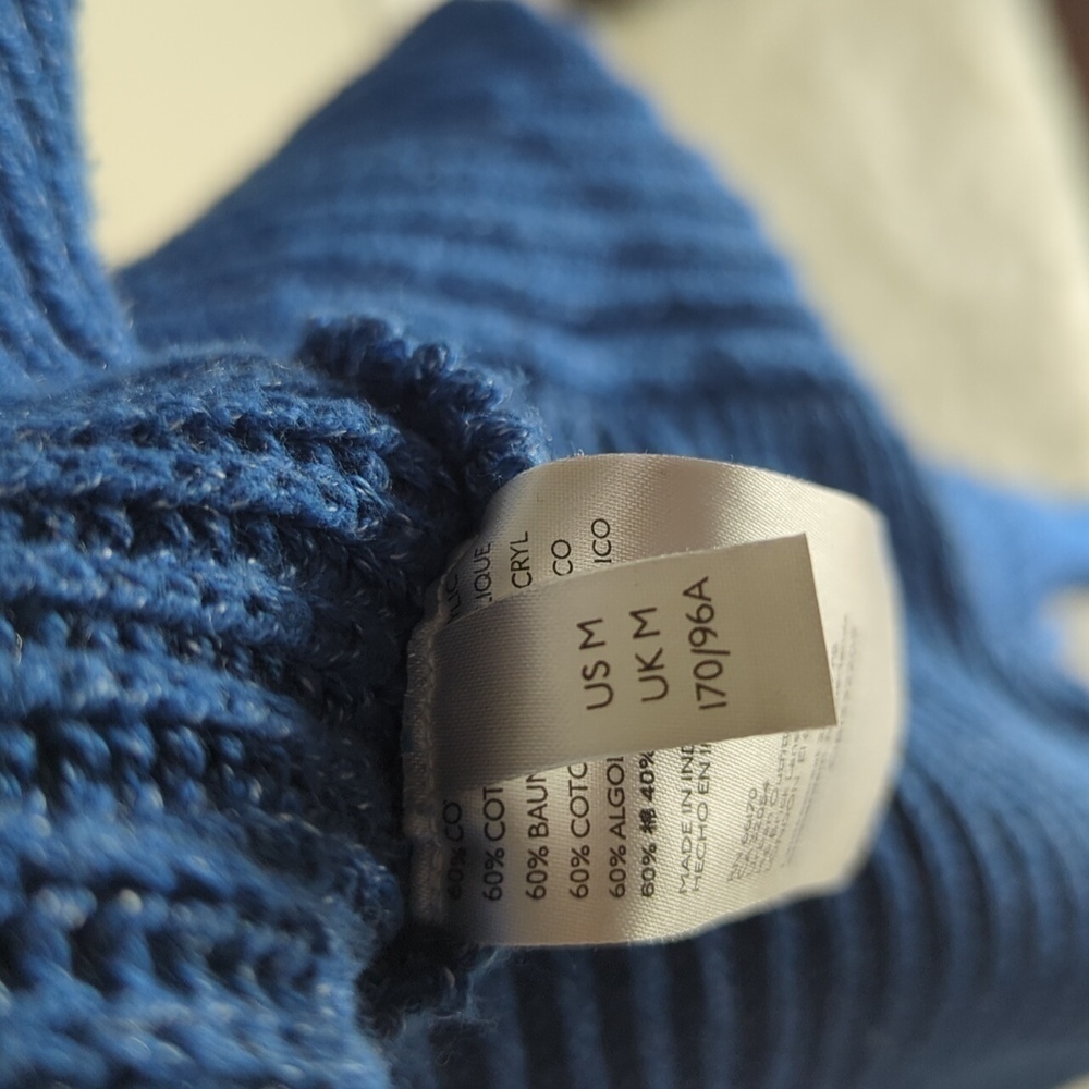 Free People Marlies Sweater Women's Medium Blue Shirt - Picture 11 of 16
